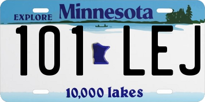 MN license plate 101LEJ