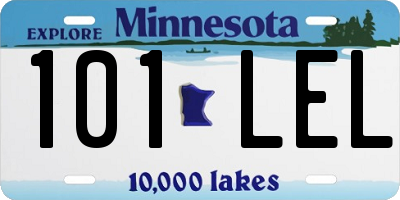 MN license plate 101LEL