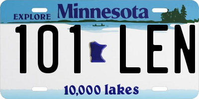 MN license plate 101LEN