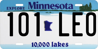 MN license plate 101LEO
