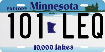 MN license plate 101LEQ