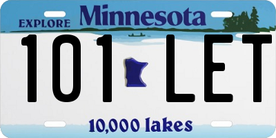 MN license plate 101LET