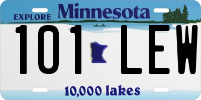 MN license plate 101LEW