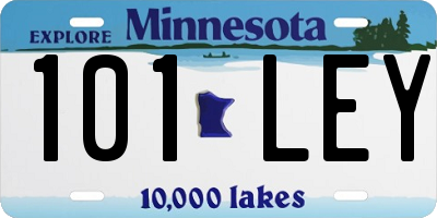 MN license plate 101LEY