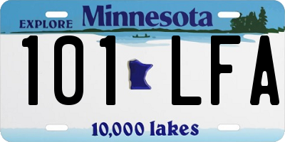 MN license plate 101LFA