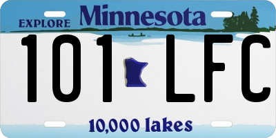 MN license plate 101LFC