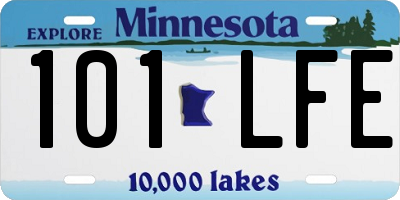 MN license plate 101LFE