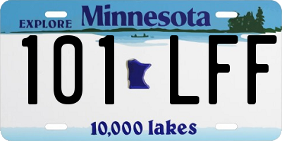 MN license plate 101LFF