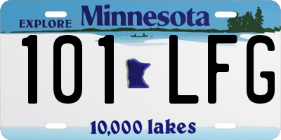 MN license plate 101LFG