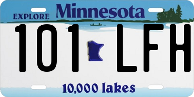 MN license plate 101LFH
