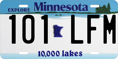 MN license plate 101LFM