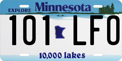 MN license plate 101LFO