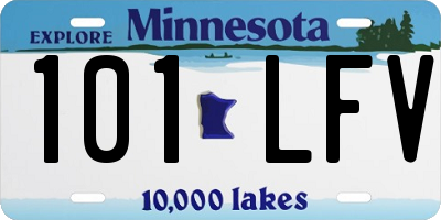 MN license plate 101LFV