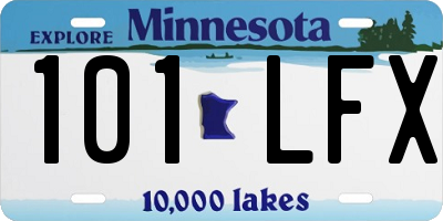 MN license plate 101LFX
