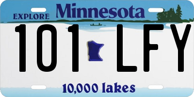 MN license plate 101LFY