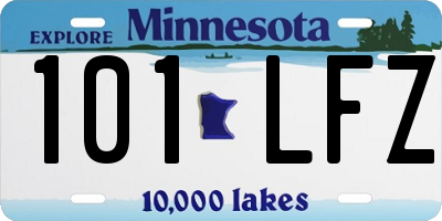MN license plate 101LFZ