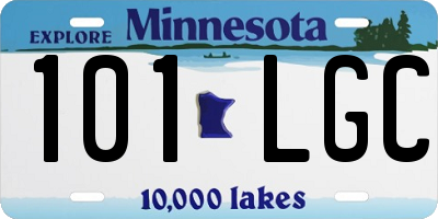 MN license plate 101LGC