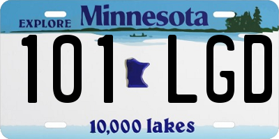 MN license plate 101LGD
