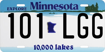 MN license plate 101LGG