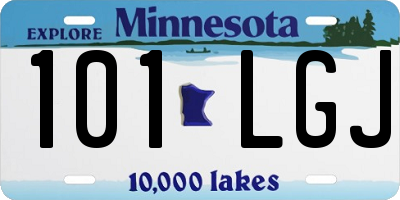 MN license plate 101LGJ