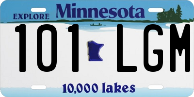 MN license plate 101LGM