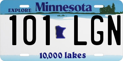 MN license plate 101LGN