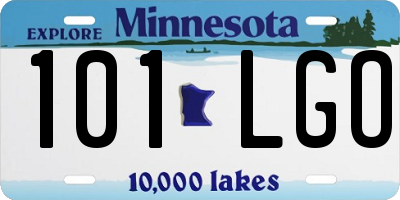 MN license plate 101LGO