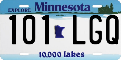 MN license plate 101LGQ