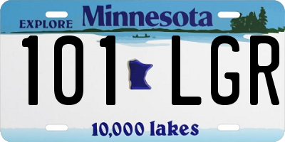 MN license plate 101LGR