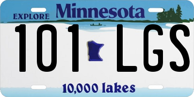 MN license plate 101LGS