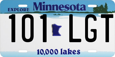 MN license plate 101LGT