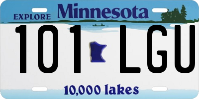 MN license plate 101LGU