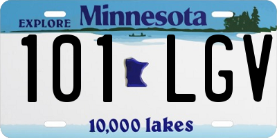 MN license plate 101LGV