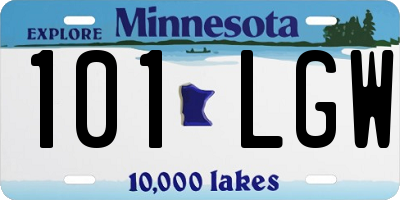 MN license plate 101LGW