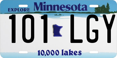 MN license plate 101LGY