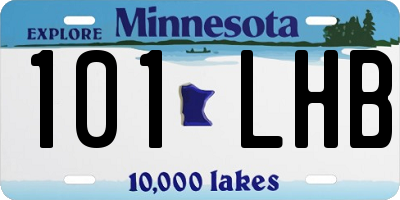 MN license plate 101LHB