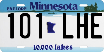 MN license plate 101LHE