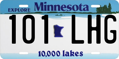 MN license plate 101LHG