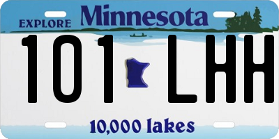 MN license plate 101LHH