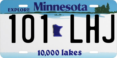 MN license plate 101LHJ