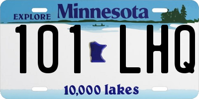 MN license plate 101LHQ