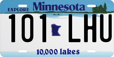 MN license plate 101LHU