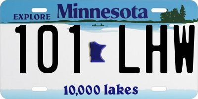 MN license plate 101LHW