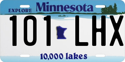 MN license plate 101LHX
