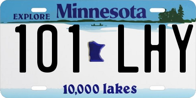 MN license plate 101LHY