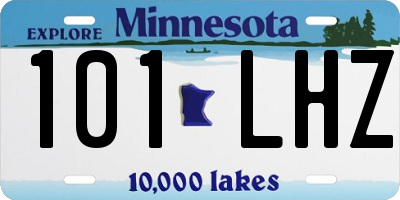 MN license plate 101LHZ