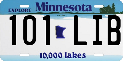 MN license plate 101LIB