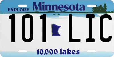 MN license plate 101LIC