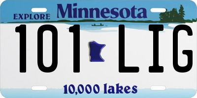 MN license plate 101LIG