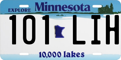 MN license plate 101LIH